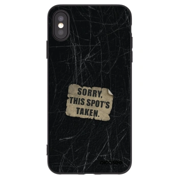 Picasee silikónový čierny obal pre Apple iPhone XS Max - SORRY