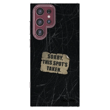 Picasee silikónový prehľadný obal pre Samsung Galaxy S22 Ultra 5G - SORRY