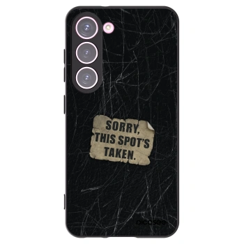 Picasee silikónový čierny obal pre Samsung Galaxy S23 5G - SORRY