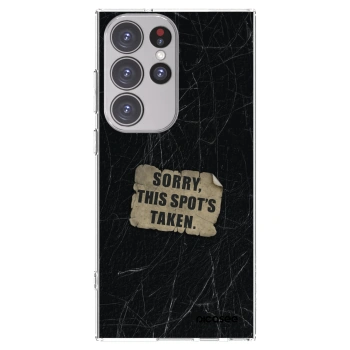 Picasee silikónový prehľadný obal pre Samsung Galaxy S23 Ultra 5G - SORRY