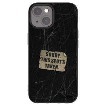 Picasee silikónový čierny obal pre Apple iPhone 15 - SORRY