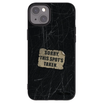 Picasee silikónový čierny obal pre Apple iPhone 15 Plus - SORRY