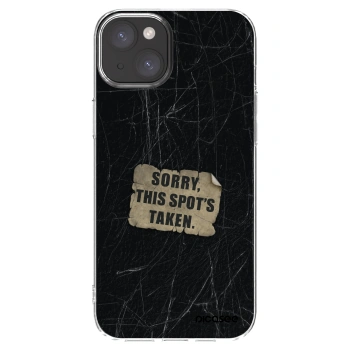 Picasee silikónový prehľadný obal pre Apple iPhone 15 Plus - SORRY