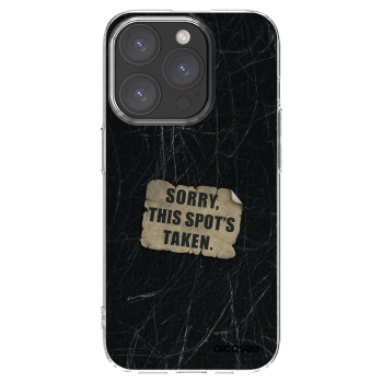 Picasee silikónový prehľadný obal pre Apple iPhone 15 Pro - SORRY