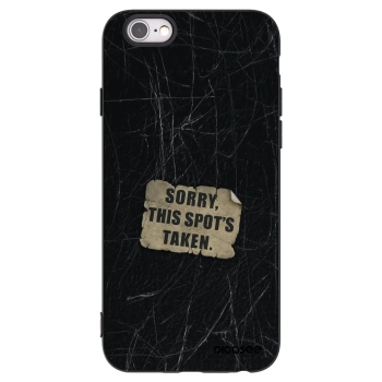 Picasee silikónový čierny obal pre Apple iPhone 6/6S - SORRY