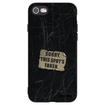 Picasee silikónový čierny obal pre Apple iPhone 7 - SORRY
