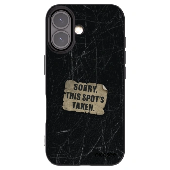 Picasee silikónový čierny obal pre Apple iPhone 16 - SORRY