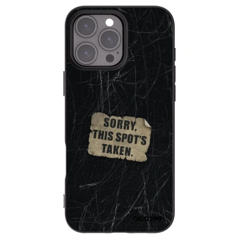 Picasee silikónový čierny obal pre Apple iPhone 16 Pro Max - SORRY