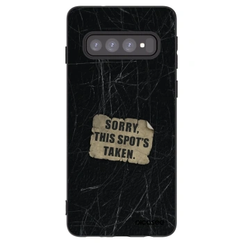 Picasee silikónový čierny obal pre Samsung Galaxy S10 G973 - SORRY