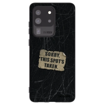 Picasee silikónový čierny obal pre Samsung Galaxy S20 Ultra 5G G988F - SORRY