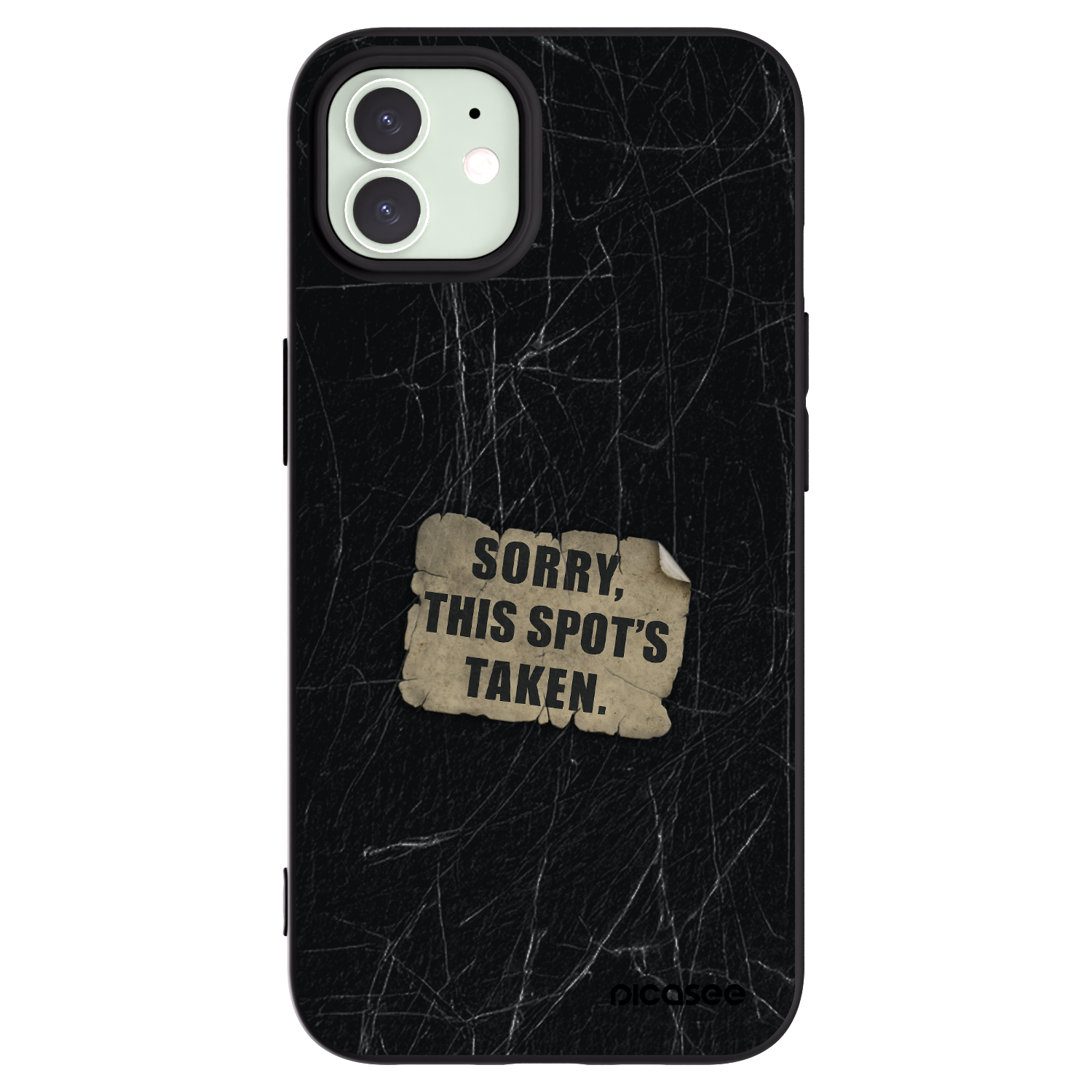 Silikónový čierny obal pre Apple iPhone 12 - SORRY