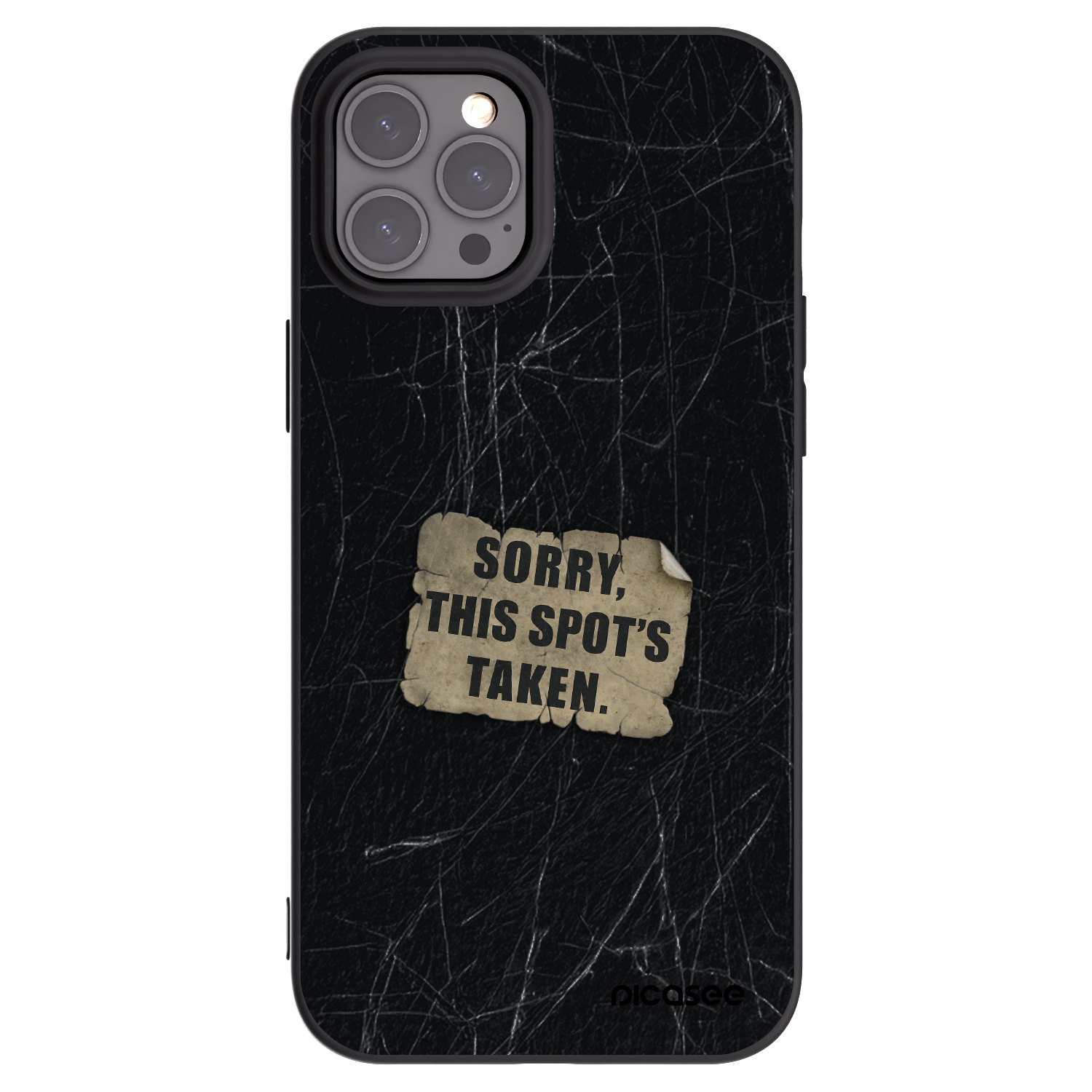Silikónový čierny obal pre Apple iPhone 12 Pro Max - SORRY