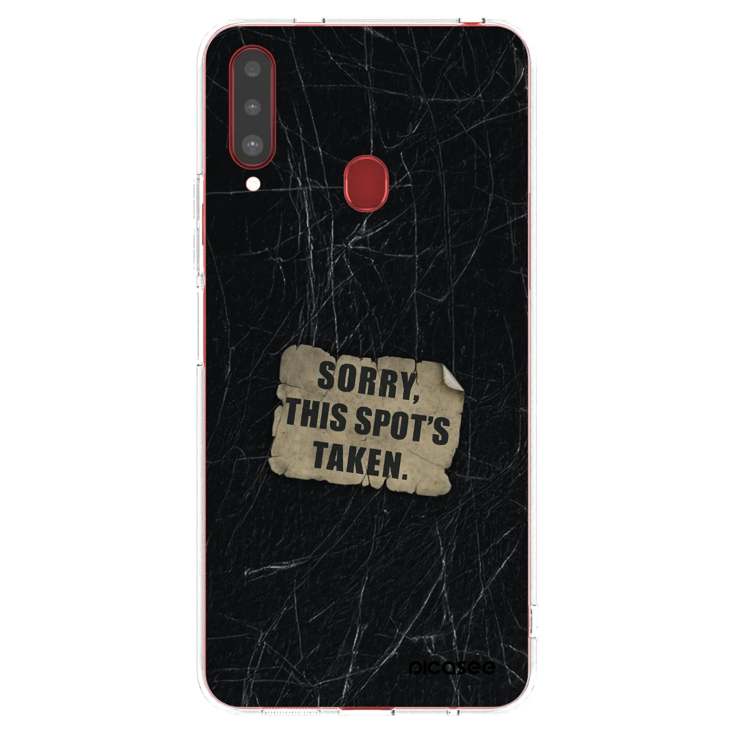 Picasee silikónový prehľadný obal pre Samsung Galaxy A20s - SORRY