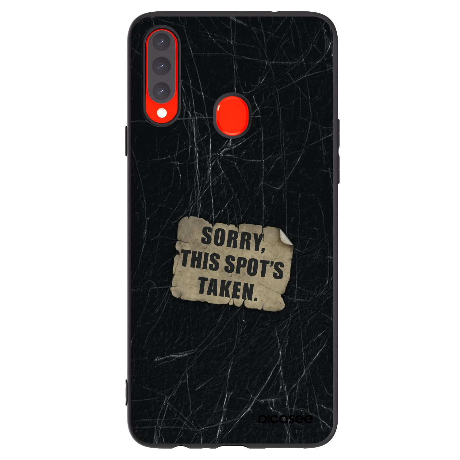 Picasee silikónový čierny obal pre Samsung Galaxy A20s - SORRY