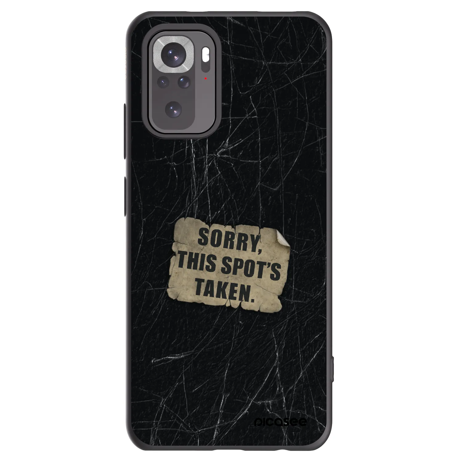 Picasee silikónový čierny obal pre Xiaomi Redmi Note 10 - SORRY