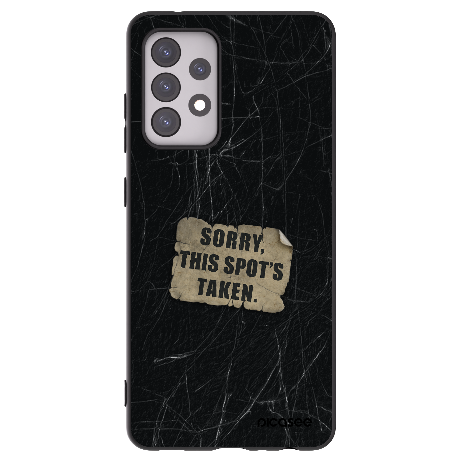 Picasee silikónový čierny obal pre Samsung Galaxy A52 5G A525F - SORRY