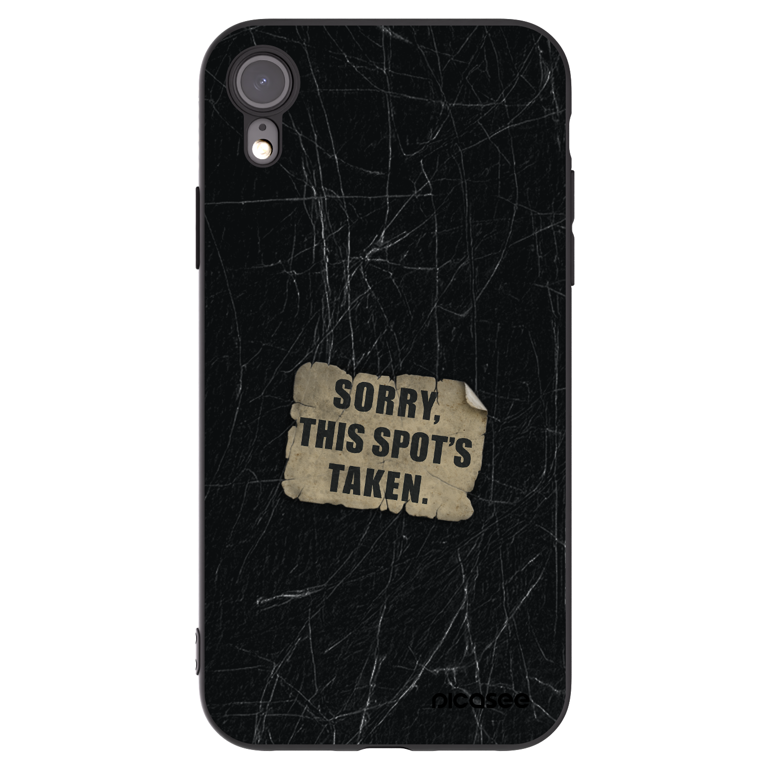 Picasee silikónový čierny obal pre Apple iPhone XR - SORRY