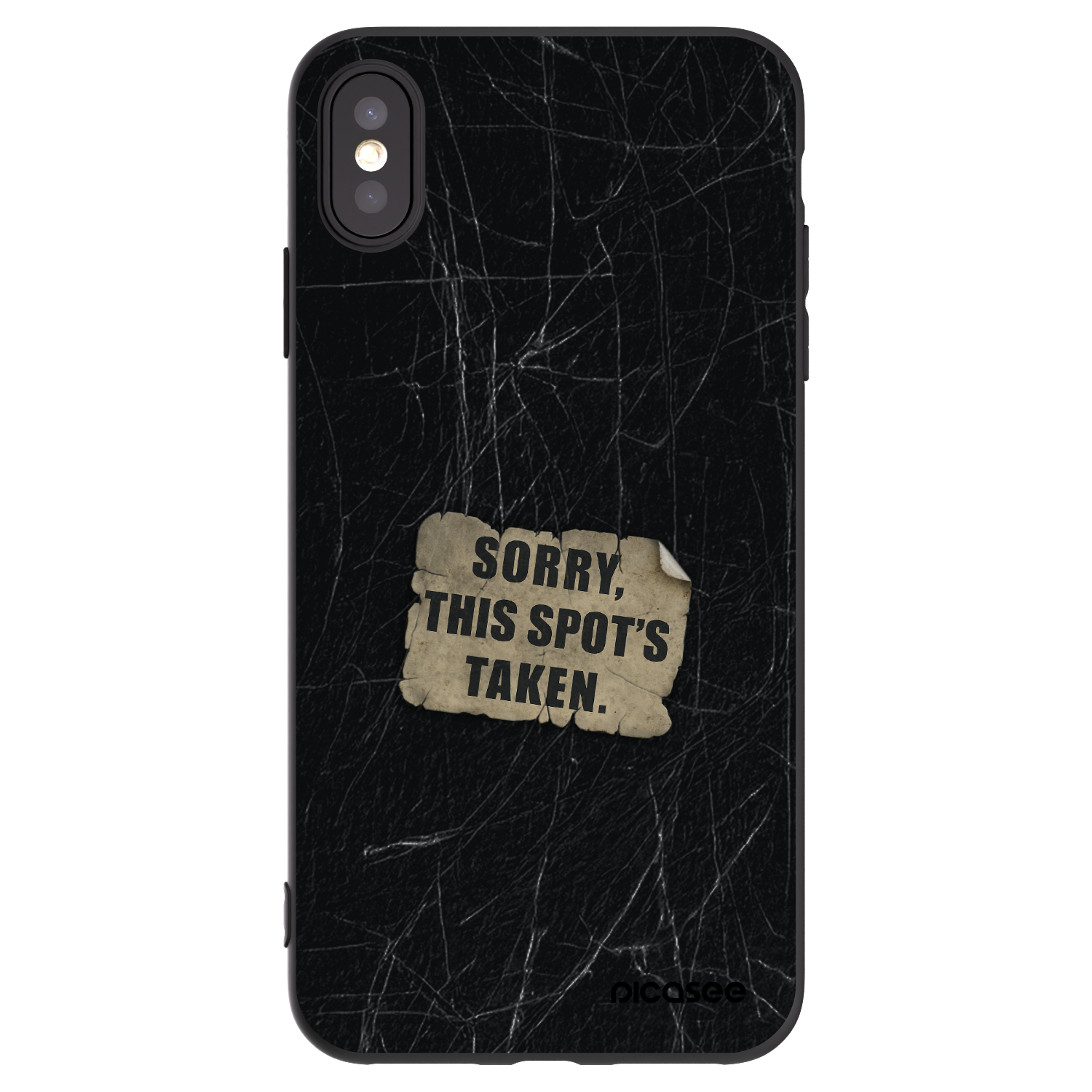 Picasee silikónový čierny obal pre Apple iPhone XS Max - SORRY