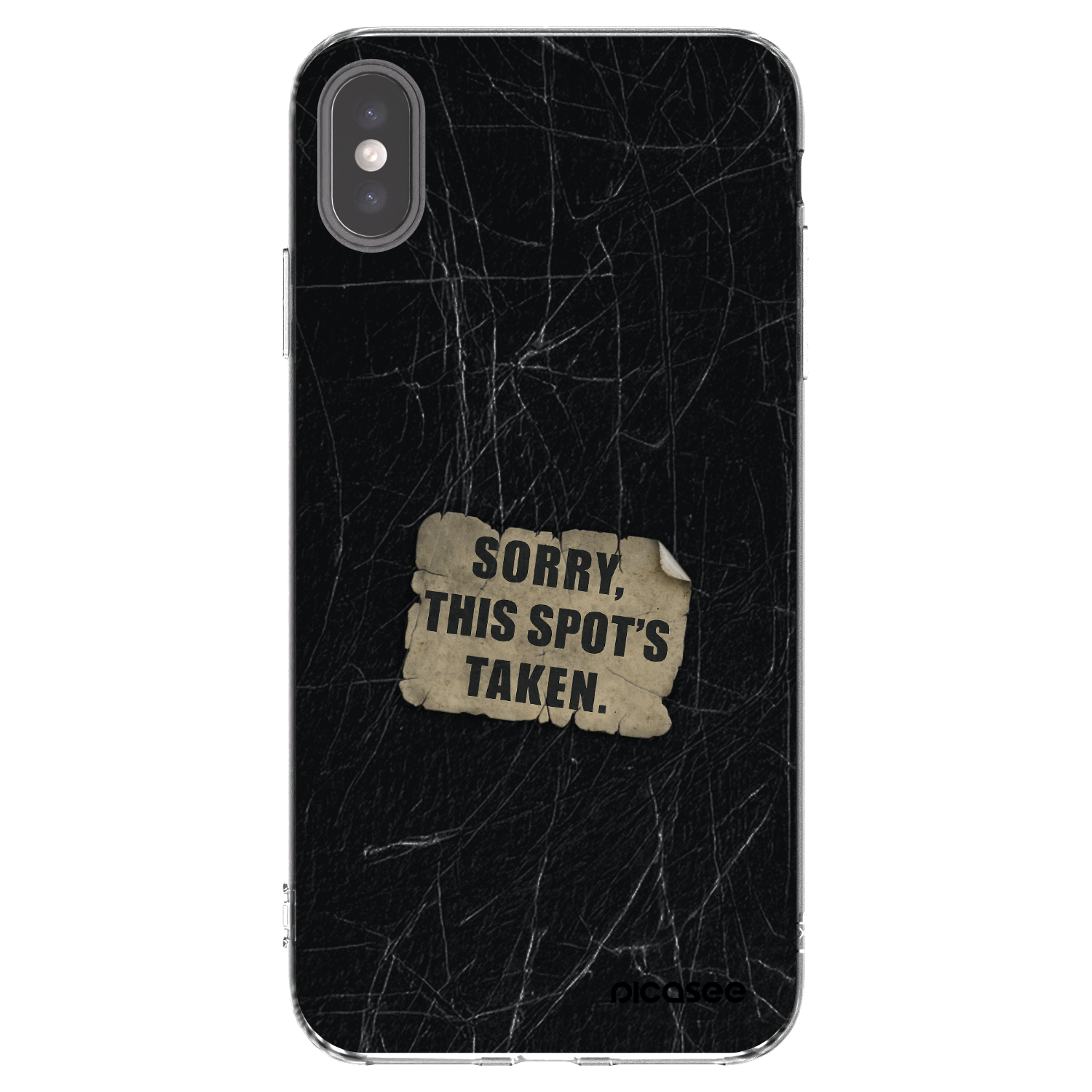 Picasee silikónový prehľadný obal pre Apple iPhone XS Max - SORRY