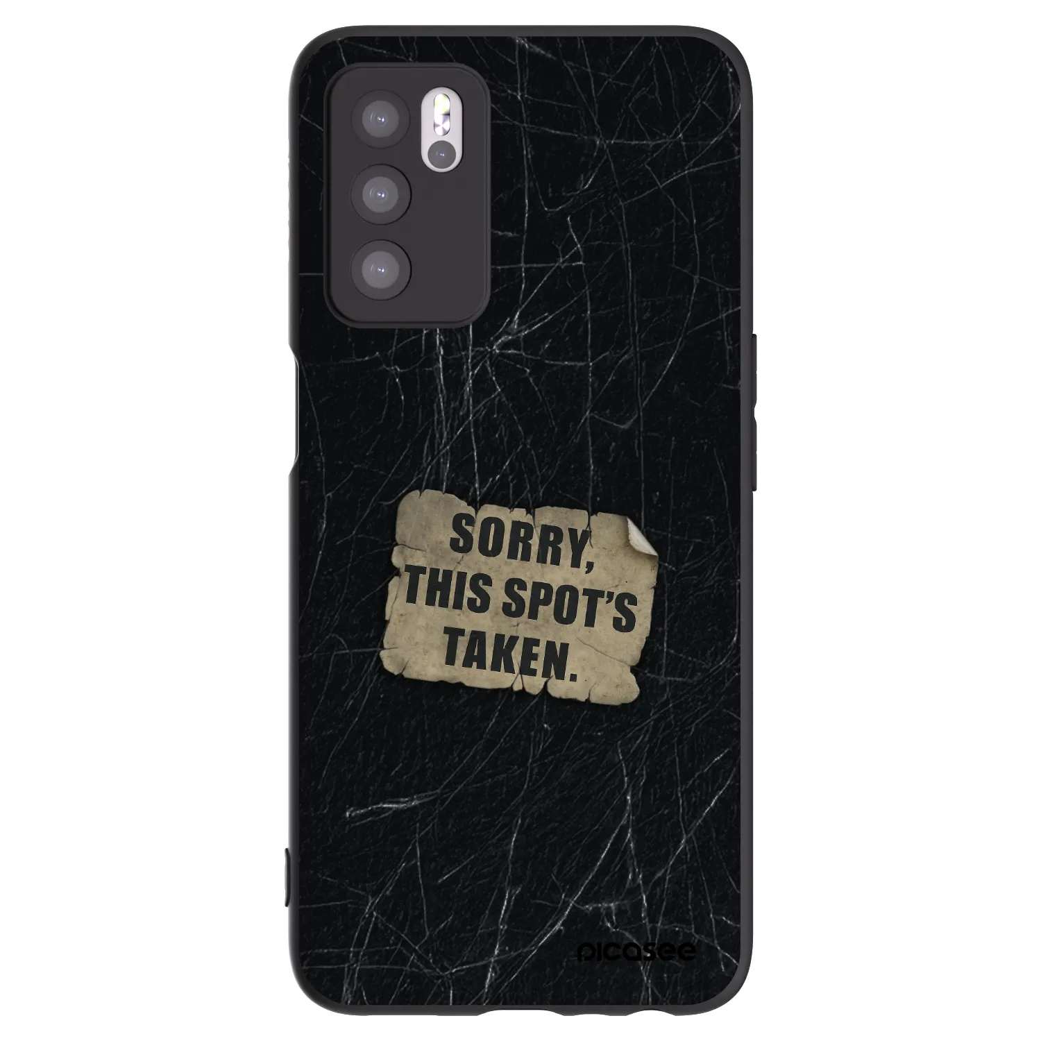 Picasee silikónový čierny obal pre OPPO A16s - SORRY