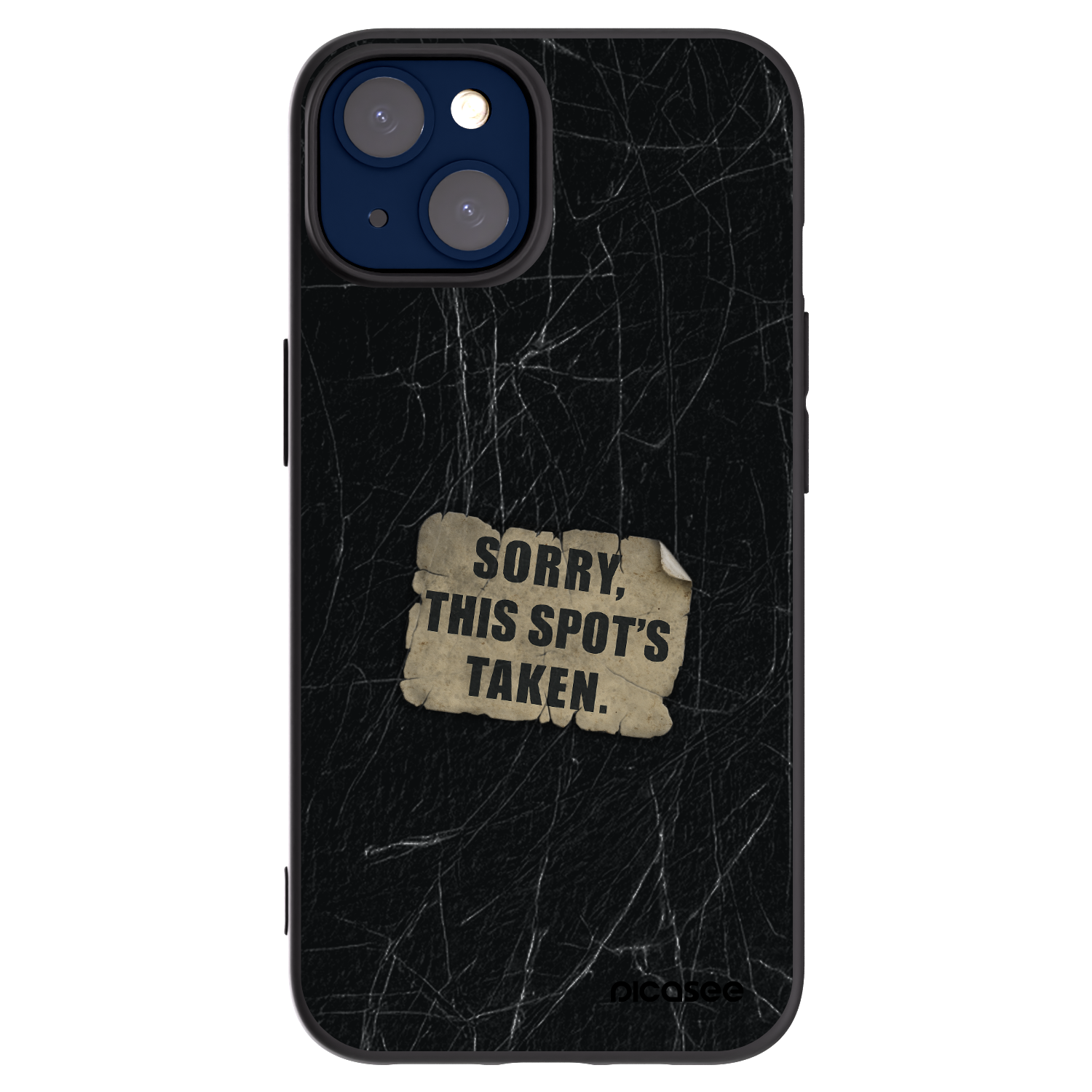 Silikónový čierny obal pre Apple iPhone 14 - SORRY