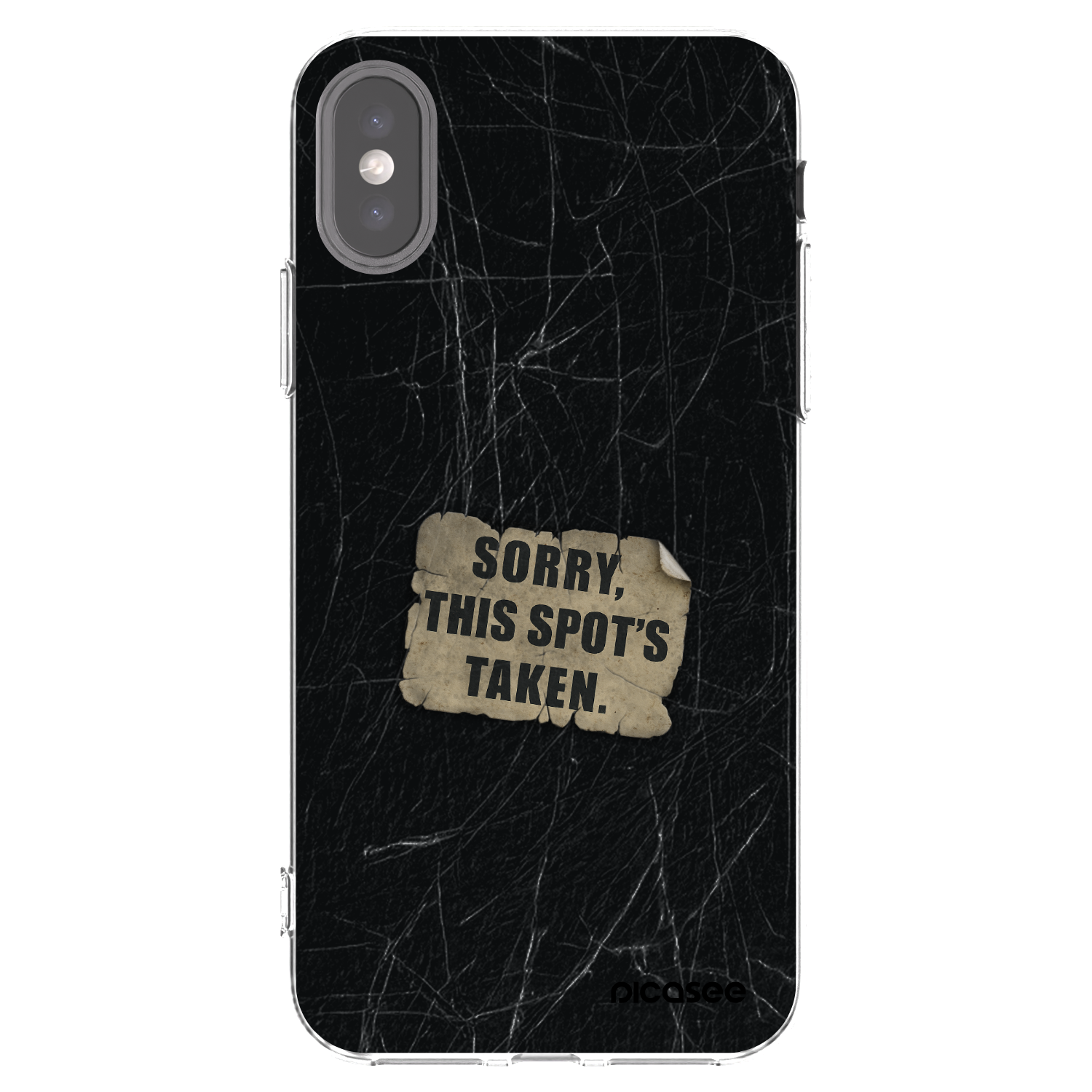 Silikónový prehľadný obal pre Apple iPhone X/XS - SORRY