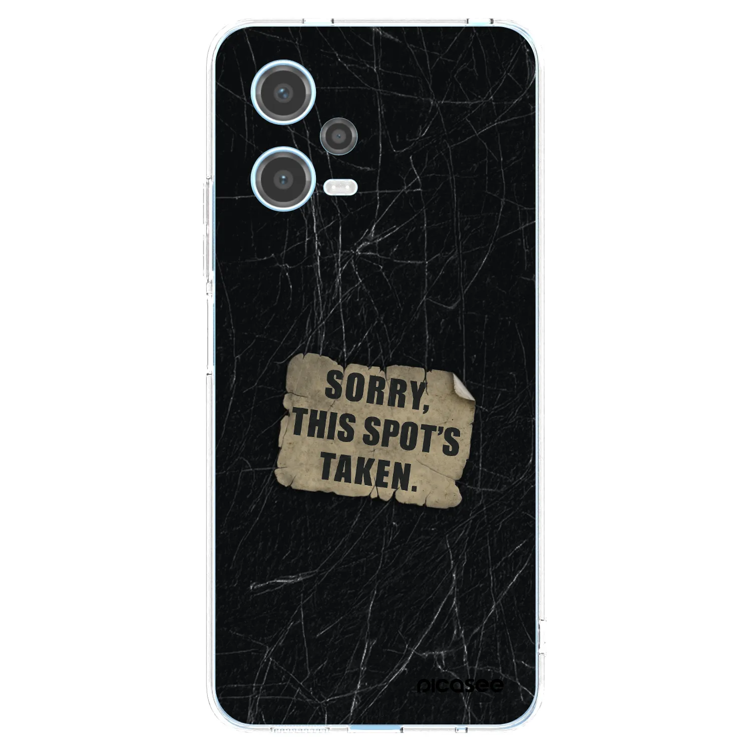 Silikónový prehľadný obal pre Xiaomi Redmi Note 12 5G - SORRY