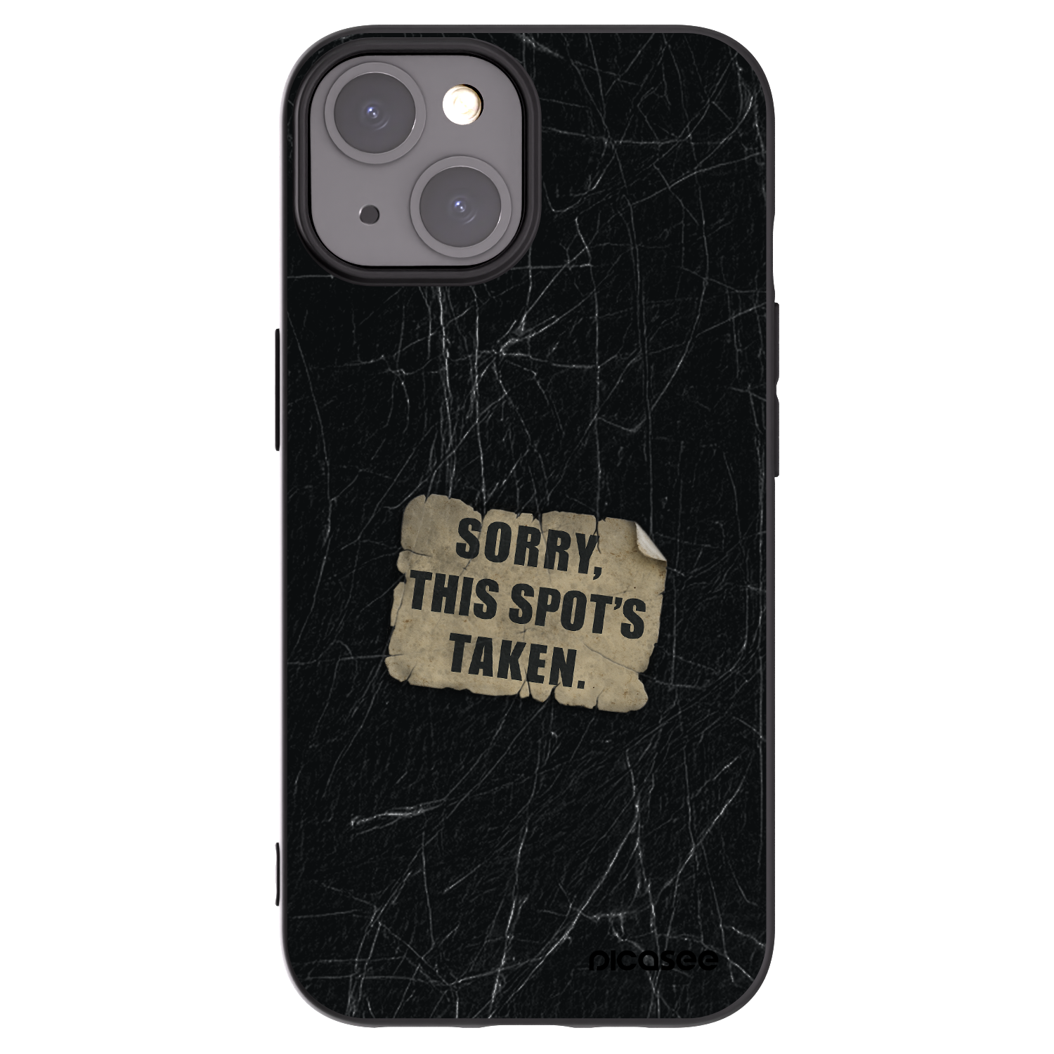 Silikónový čierny obal pre Apple iPhone 15 - SORRY