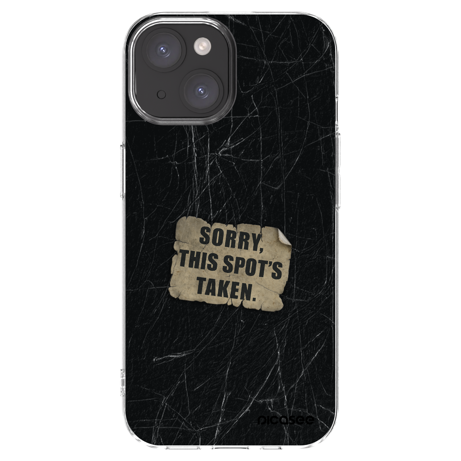 Silikónový prehľadný obal pre Apple iPhone 15 - SORRY