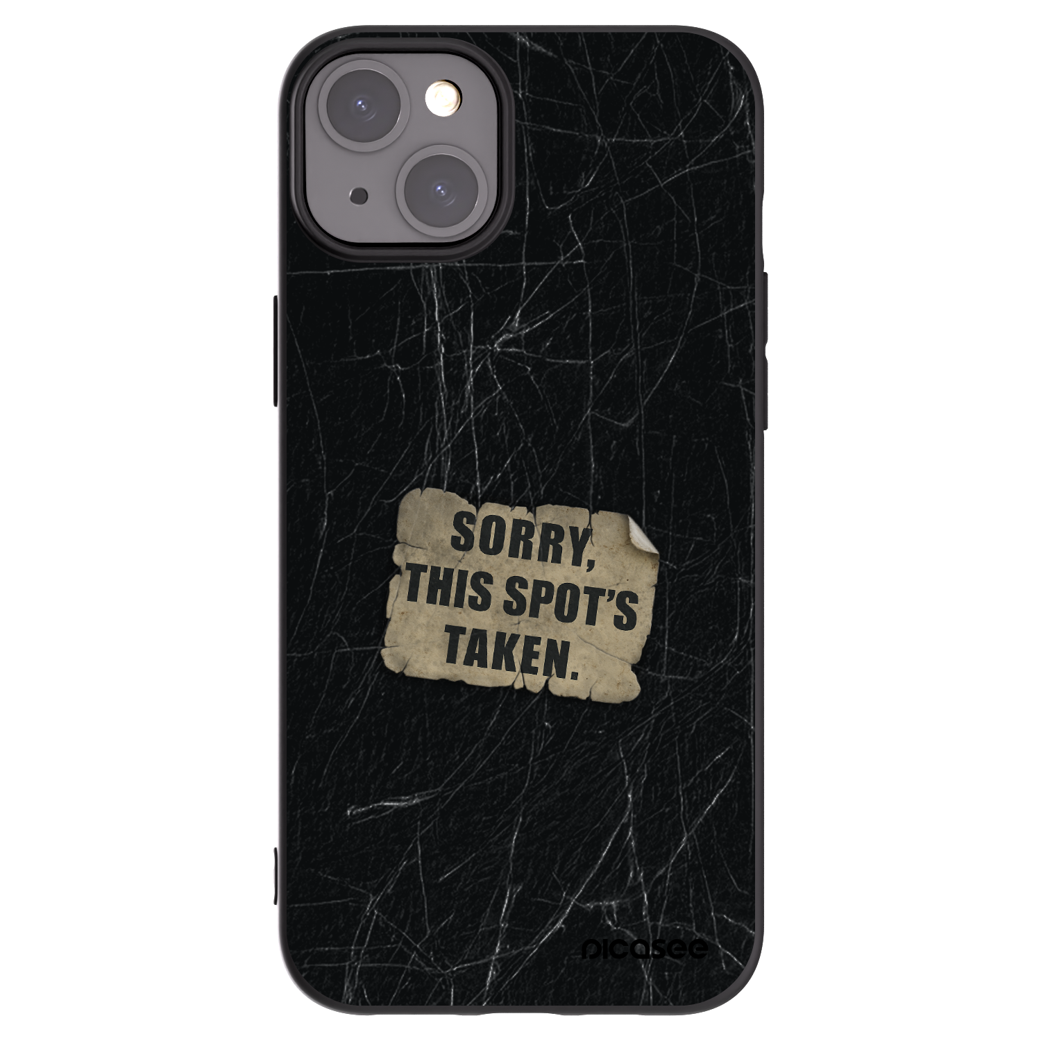 Picasee silikónový čierny obal pre Apple iPhone 15 Plus - SORRY