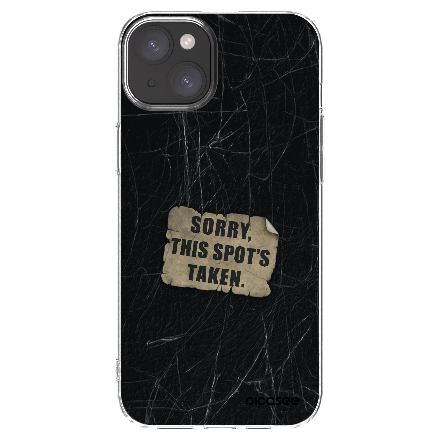 Picasee silikónový prehľadný obal pre Apple iPhone 15 Plus - SORRY