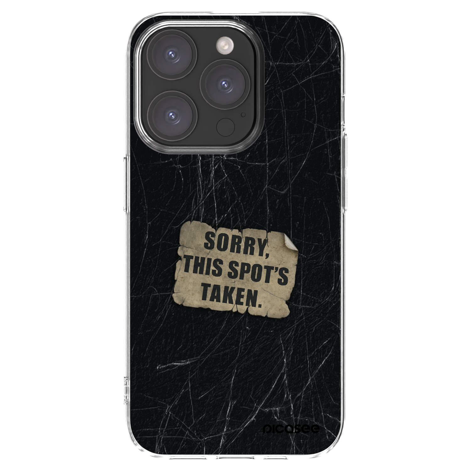Silikónový prehľadný obal pre Apple iPhone 15 Pro - SORRY