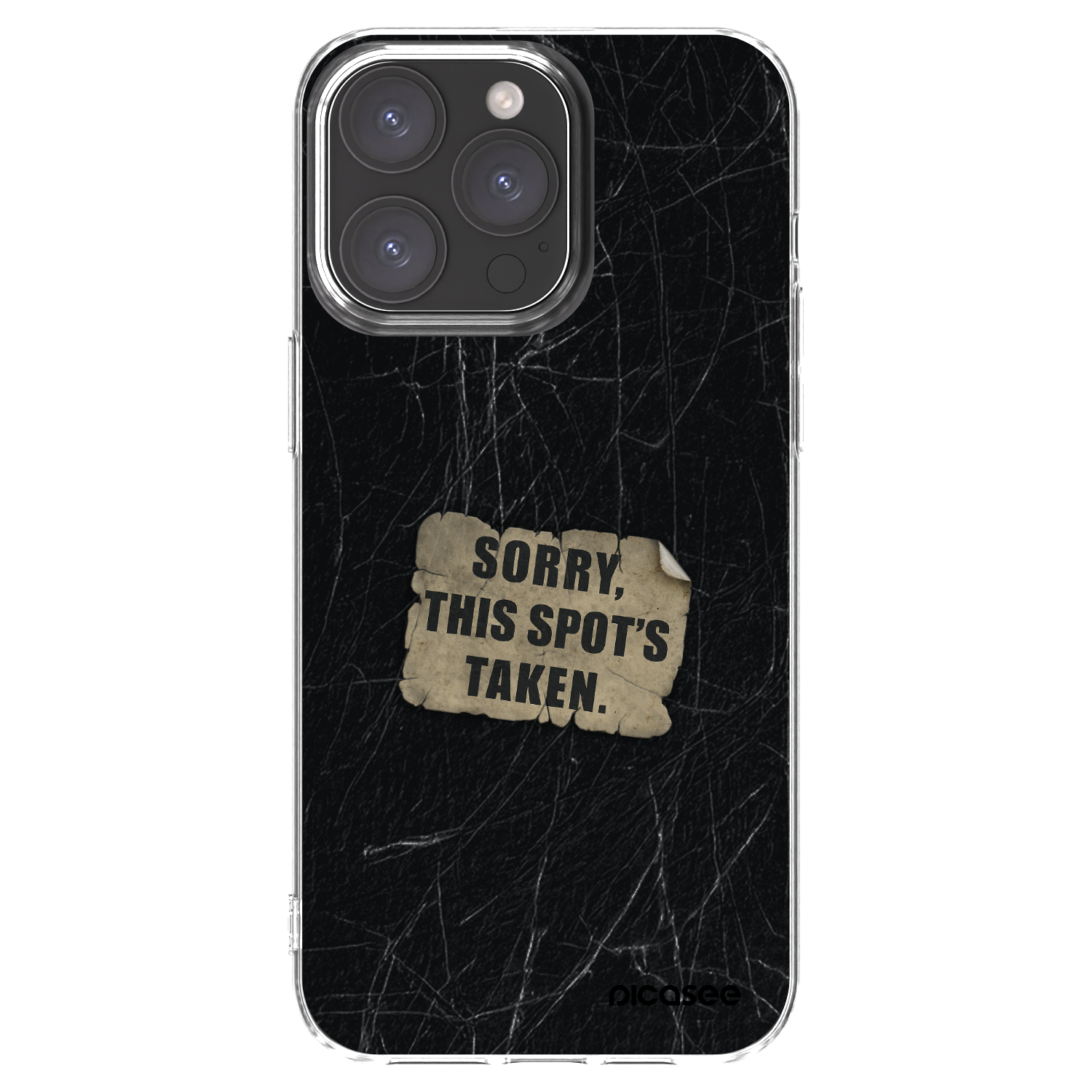 Picasee silikónový prehľadný obal pre Apple iPhone 15 Pro Max - SORRY