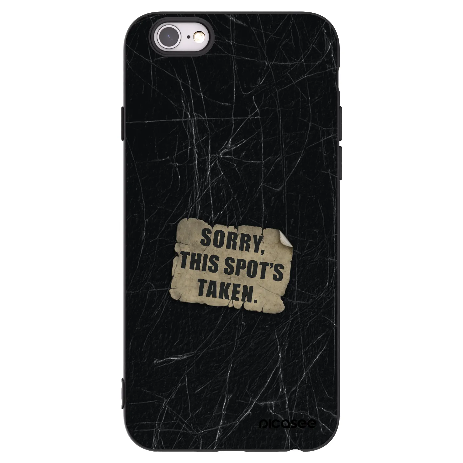Picasee silikónový čierny obal pre Apple iPhone 6/6S - SORRY