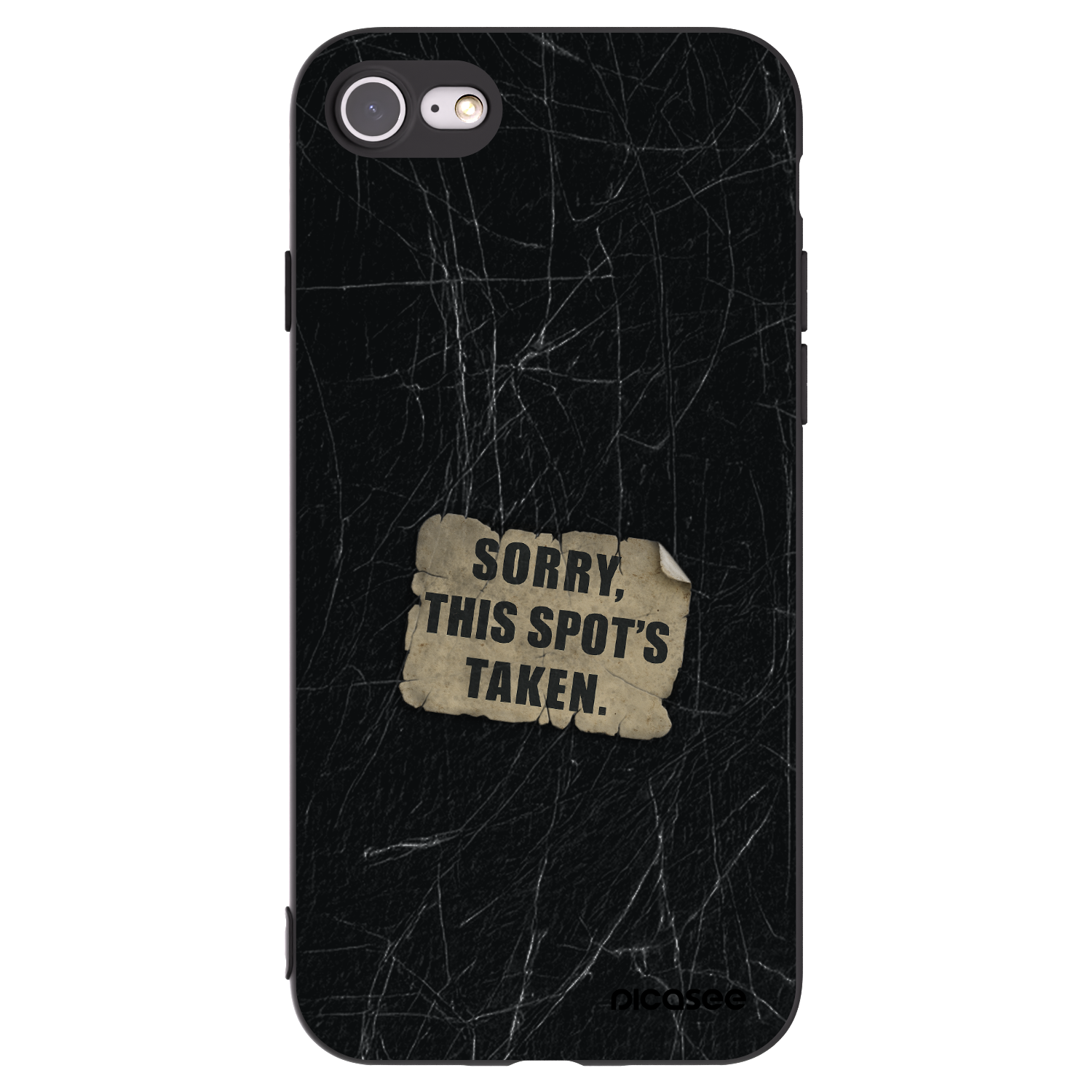 Picasee silikónový čierny obal pre Apple iPhone 7 - SORRY