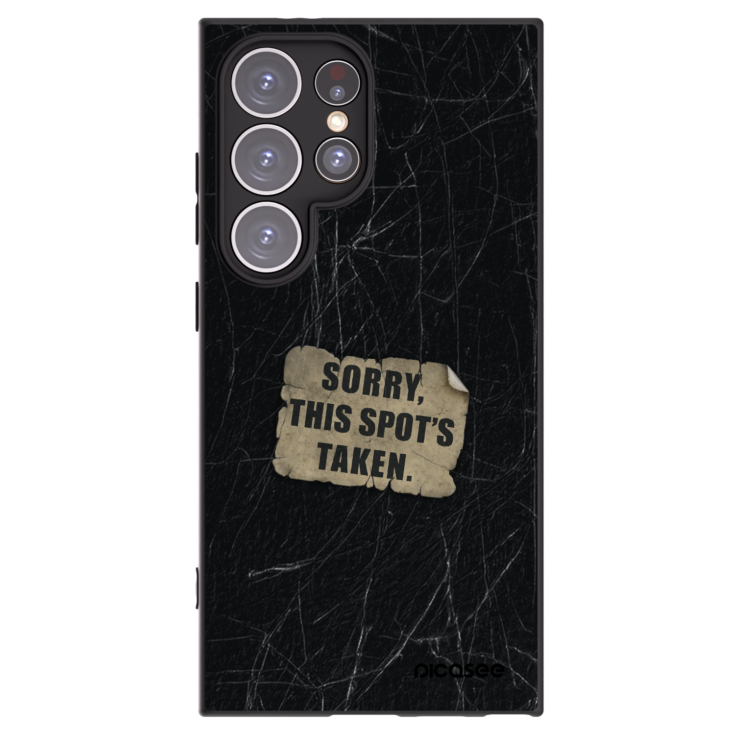 Picasee silikónový čierny obal pre Samsung Galaxy S24 Ultra S928B 5G - SORRY