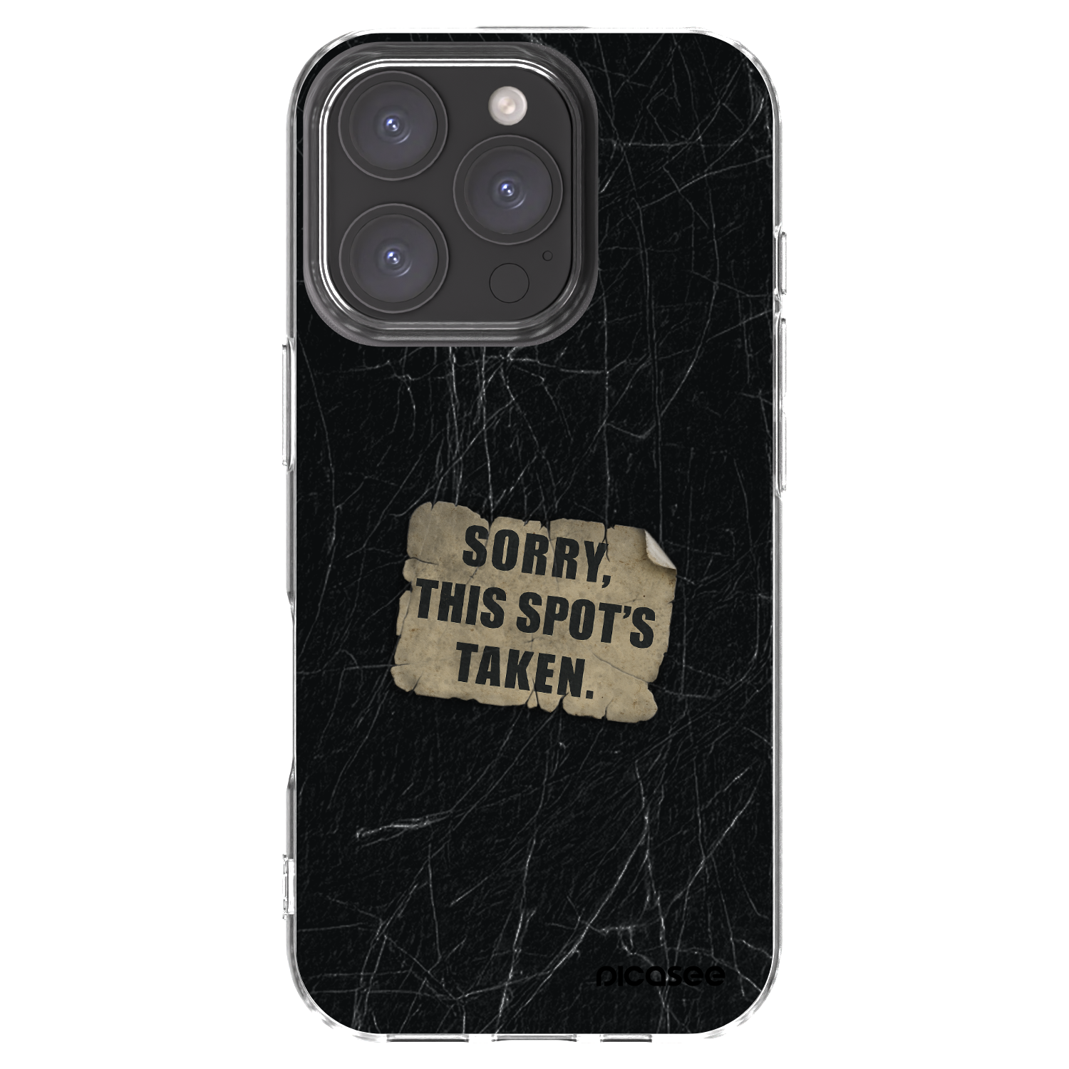 Picasee silikónový prehľadný obal pre Apple iPhone 16 Pro - SORRY