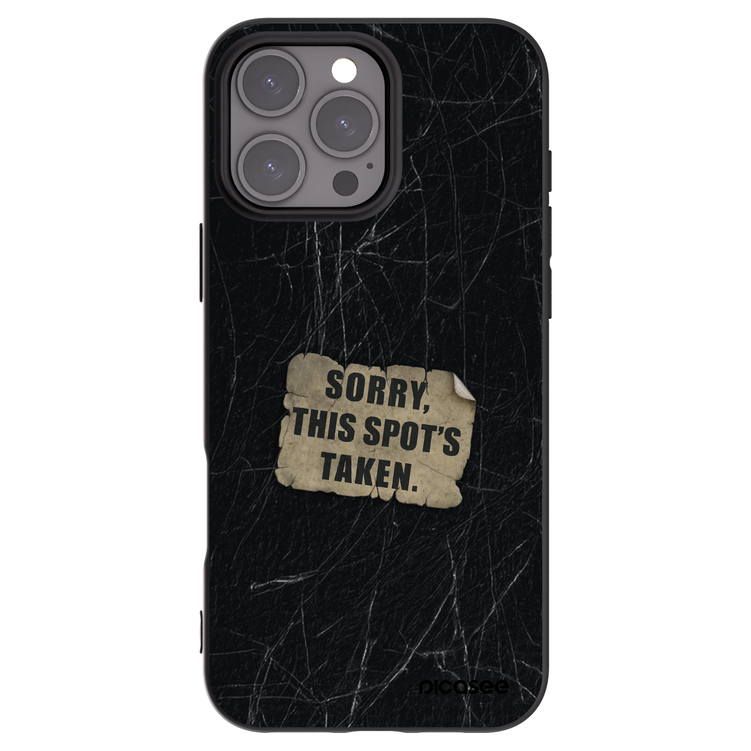 Silikónový čierny obal pre Apple iPhone 16 Pro Max - SORRY