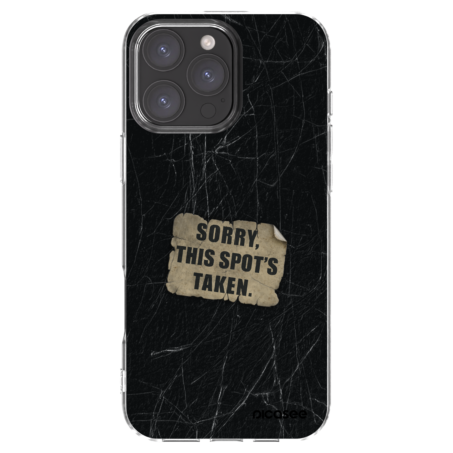 Silikónový prehľadný obal pre Apple iPhone 16 Pro Max - SORRY