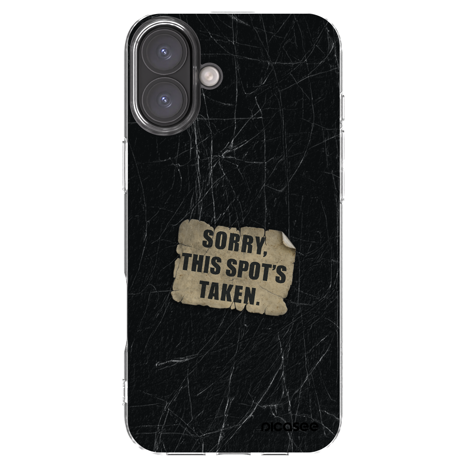 Picasee silikónový prehľadný obal pre Apple iPhone 16 Plus - SORRY
