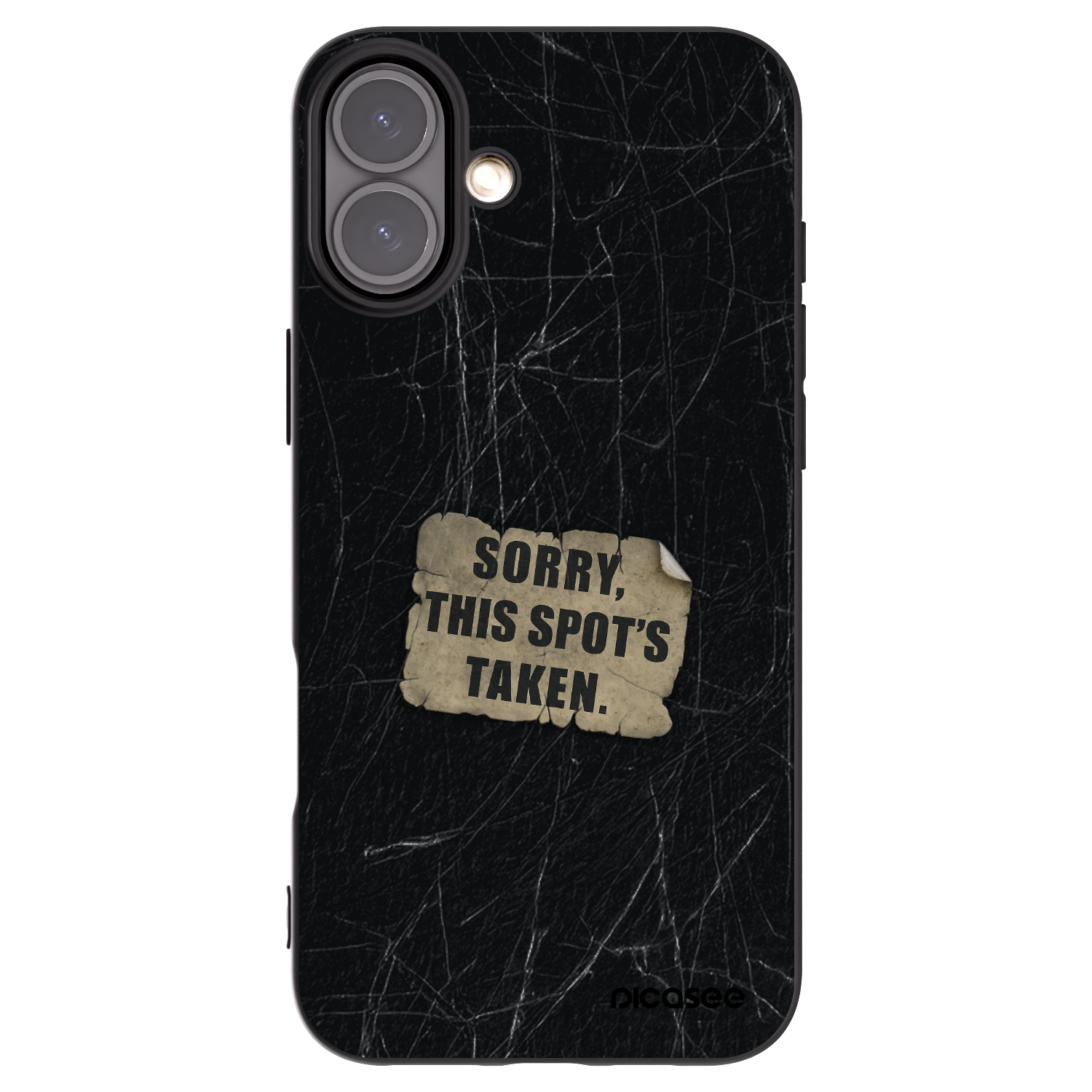 Picasee silikónový čierny obal pre Apple iPhone 16 Plus - SORRY