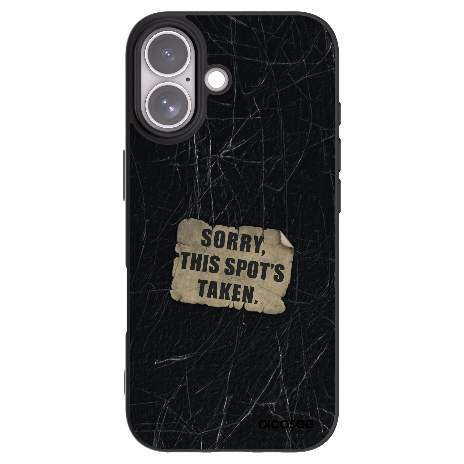 Picasee silikónový čierny obal pre Apple iPhone 17 - SORRY