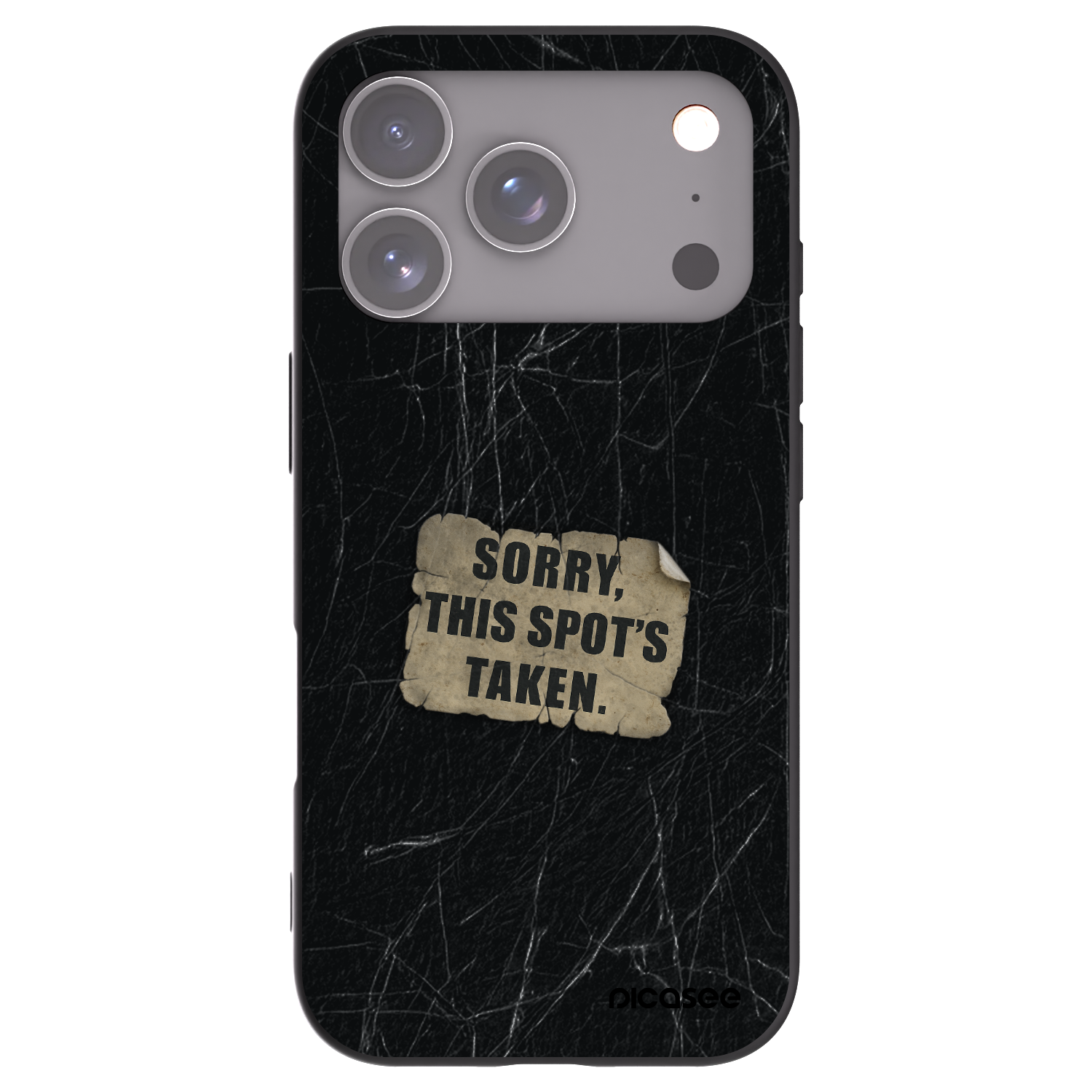 Picasee silikónový čierny obal pre Apple iPhone 17 Pro - SORRY