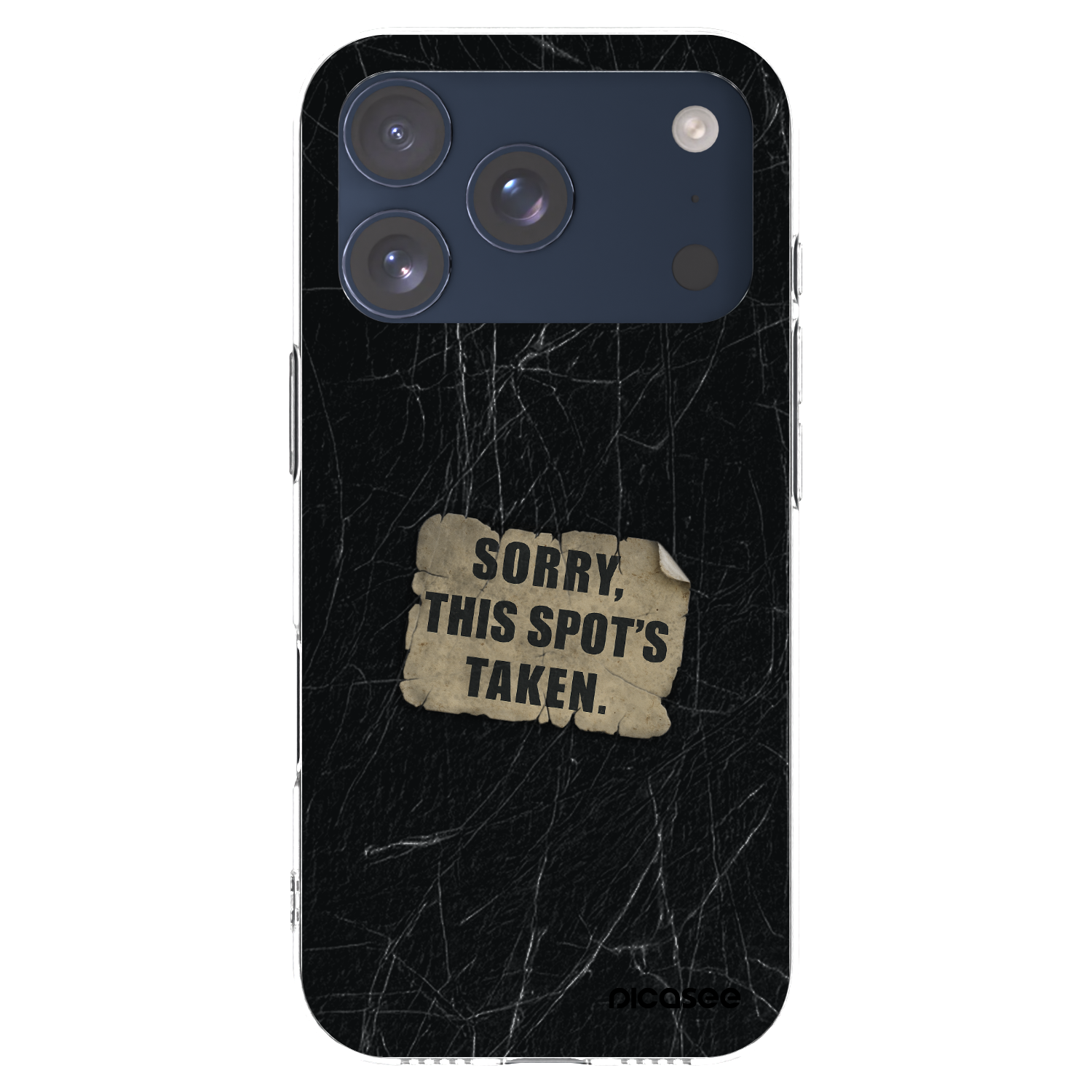 Picasee silikónový prehľadný obal pre Apple iPhone 17 Pro - SORRY
