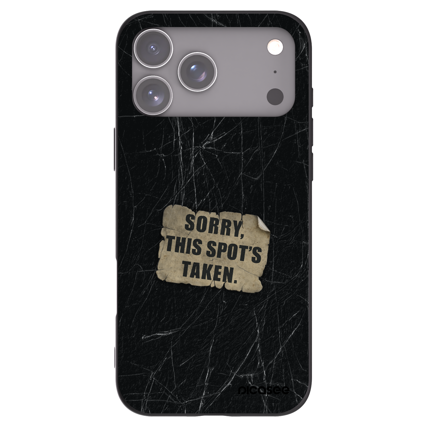 Picasee silikónový čierny obal pre Apple iPhone 17 Pro Max - SORRY