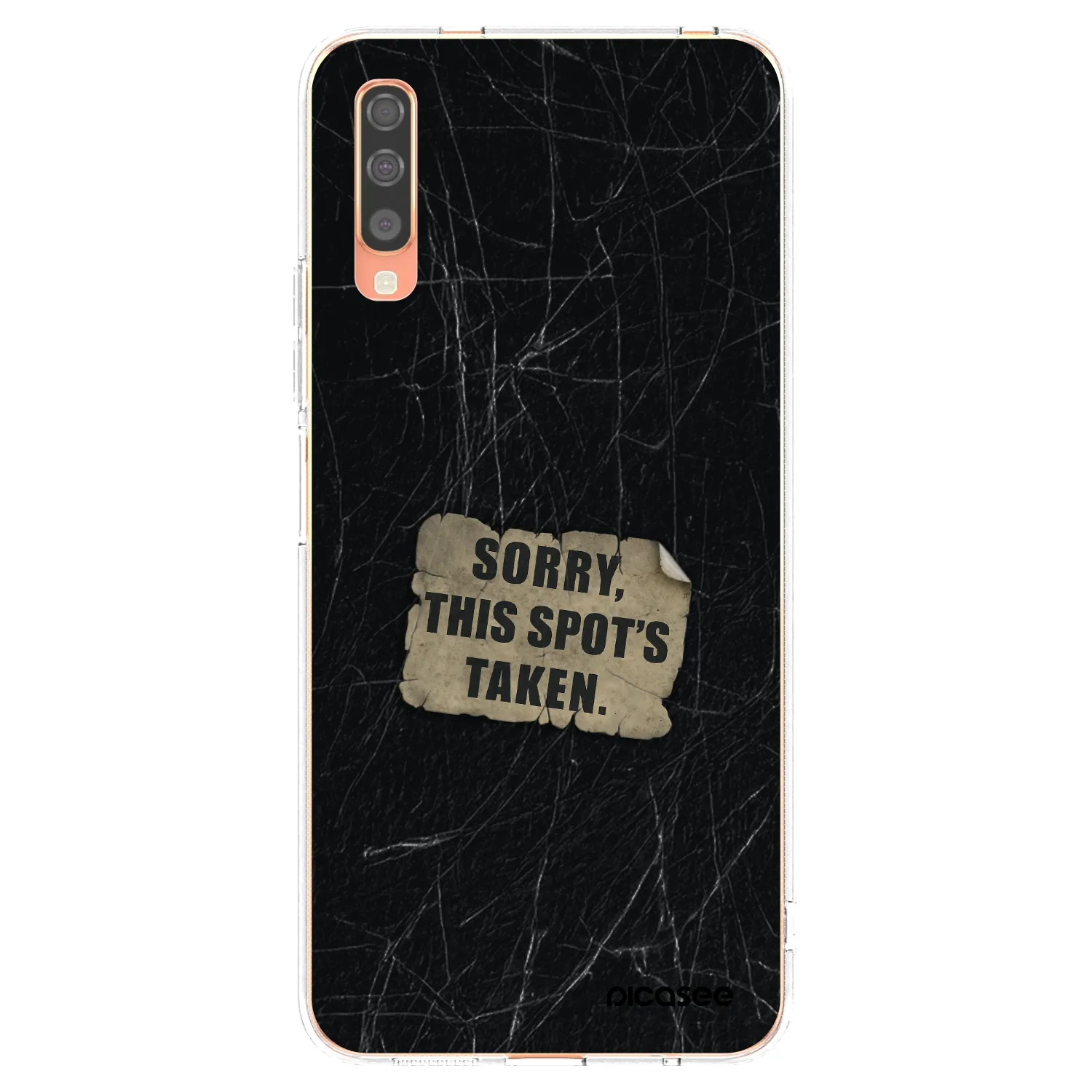 Picasee silikónový prehľadný obal pre Samsung Galaxy A70 A705F - SORRY