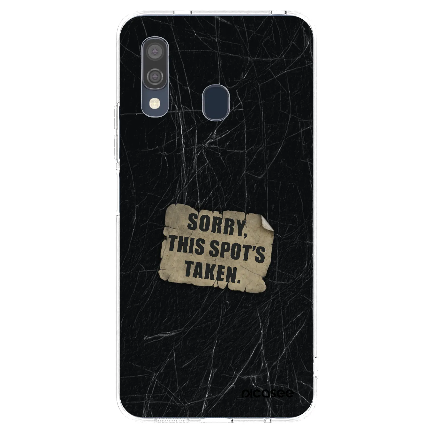 Picasee silikónový prehľadný obal pre Samsung Galaxy A40 A405F - SORRY