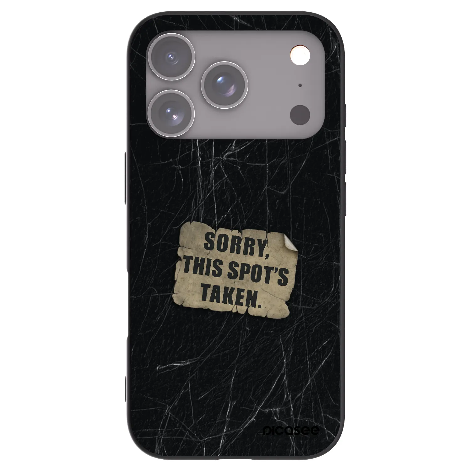 Picasee silikónový čierny obal pre Apple iPhone 18 Pro - SORRY