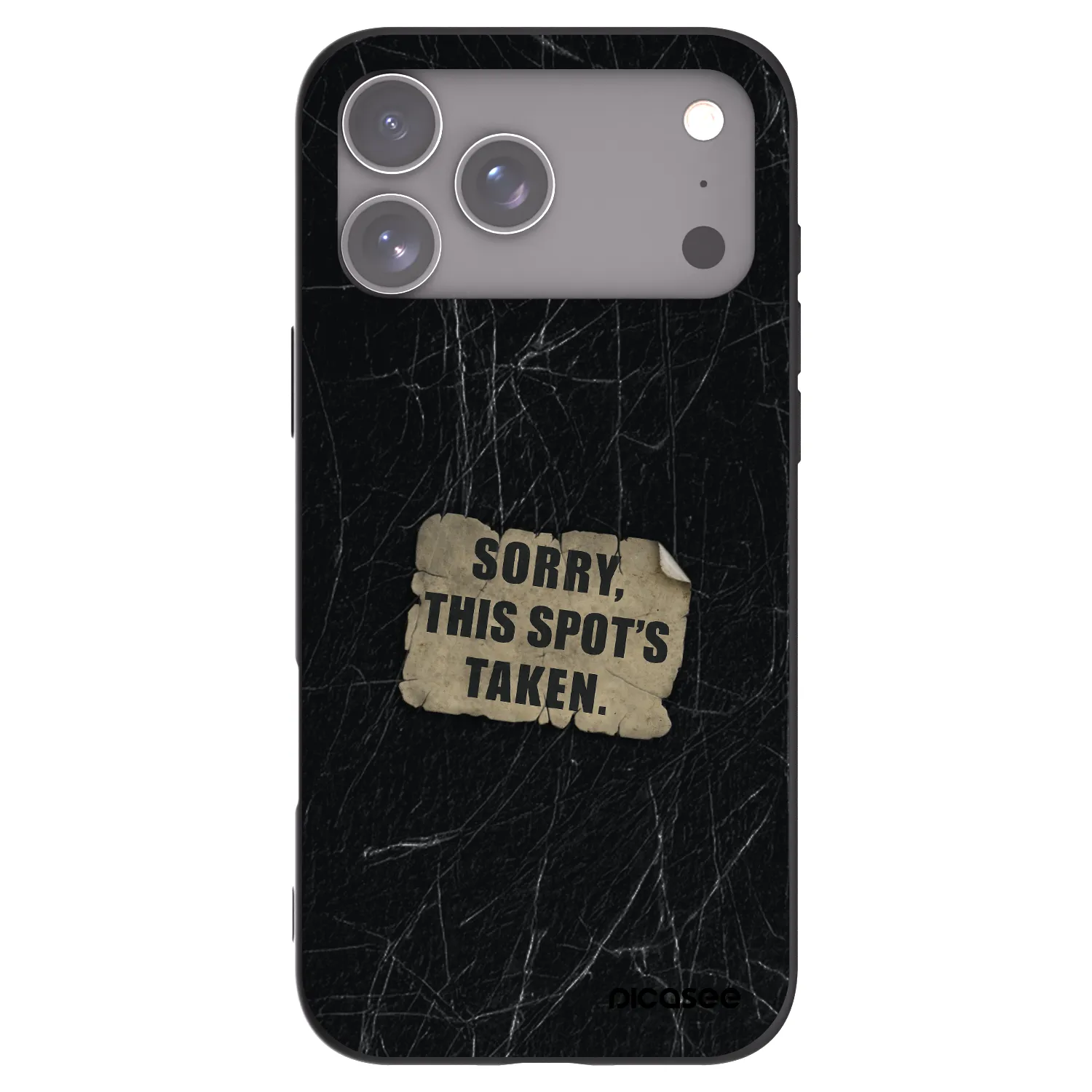 Picasee silikónový čierny obal pre Apple iPhone 18 Pro Max - SORRY