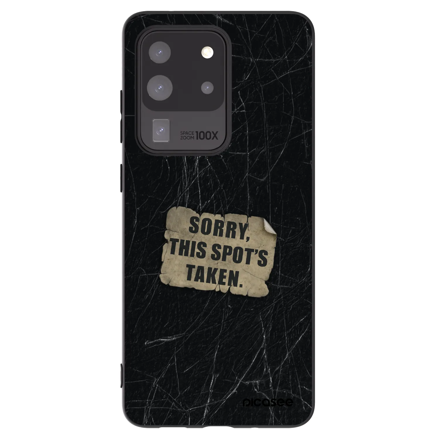 Picasee silikónový čierny obal pre Samsung Galaxy S20 Ultra 5G G988F - SORRY